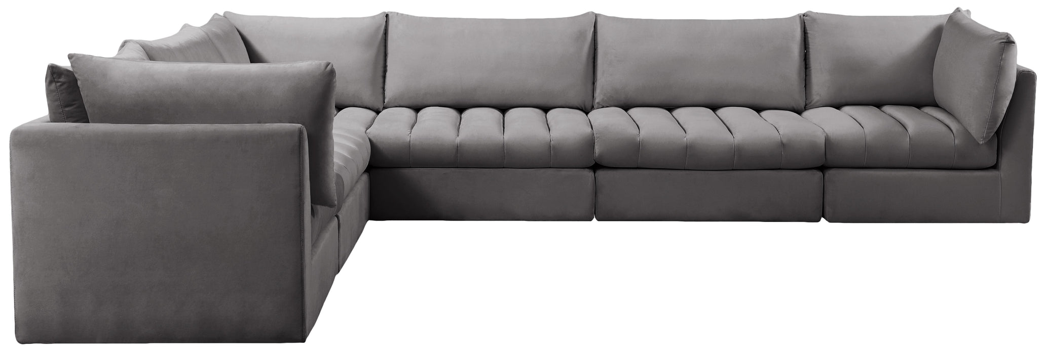 Jacob Grey Velvet Modular Sectional - Just Furniture (PA) - Multi Location
