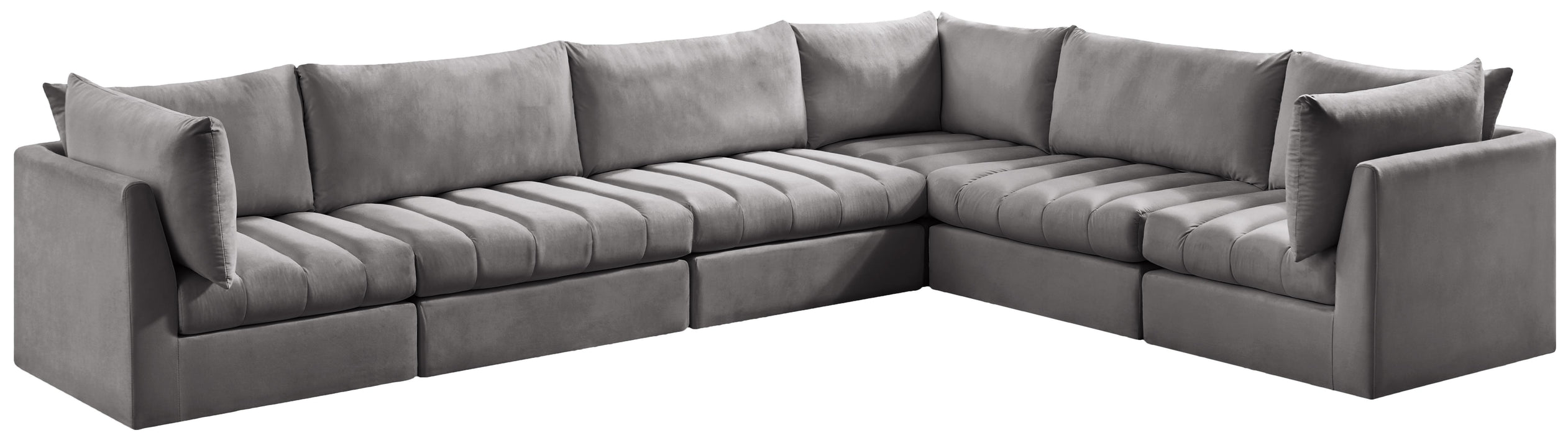 Jacob Grey Velvet Modular Sectional - Just Furniture (PA) - Multi Location