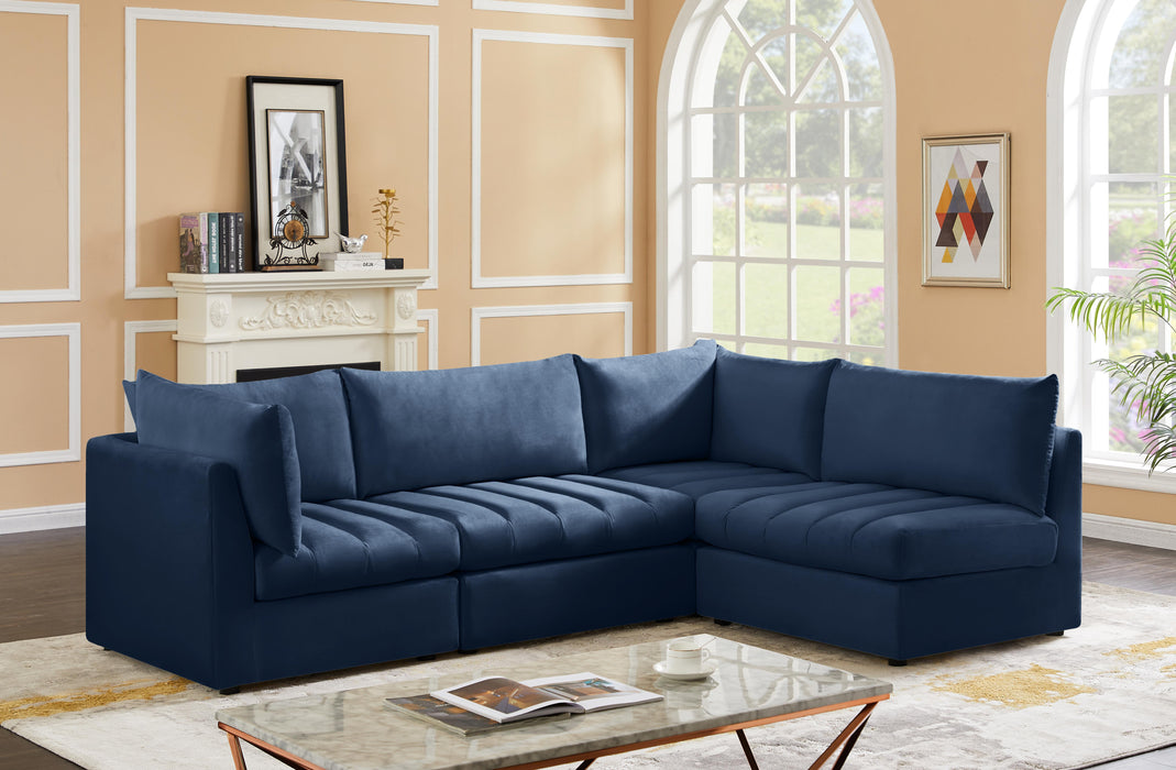 Jacob Navy Velvet Modular Sectional - Just Furniture (PA) - Multi Location