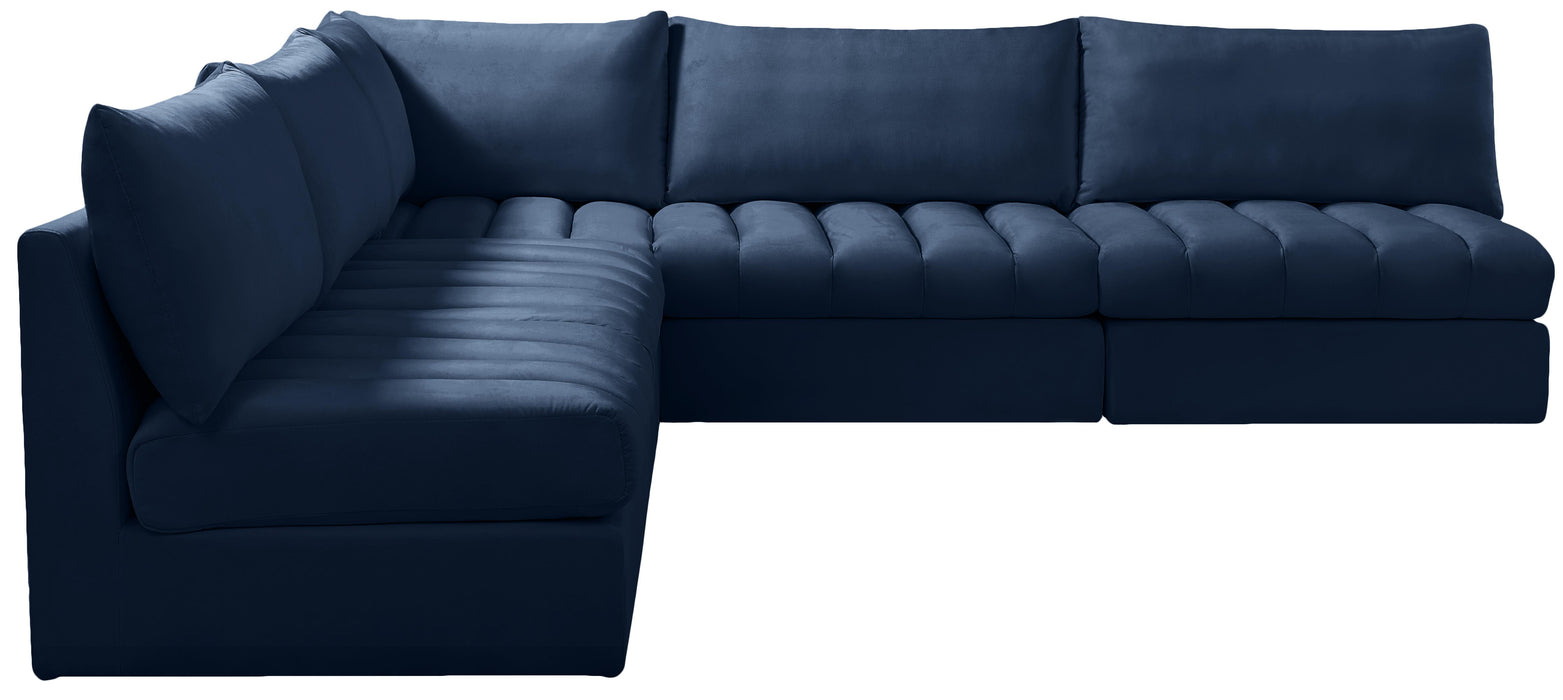 Jacob Navy Velvet Modular Sectional - Just Furniture (PA) - Multi Location