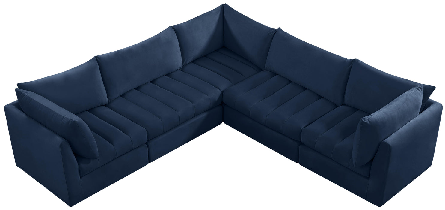 Jacob Navy Velvet Modular Sectional - Just Furniture (PA) - Multi Location