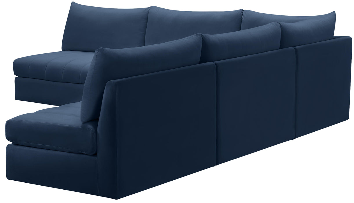 Jacob Navy Velvet Modular Sectional - Just Furniture (PA) - Multi Location