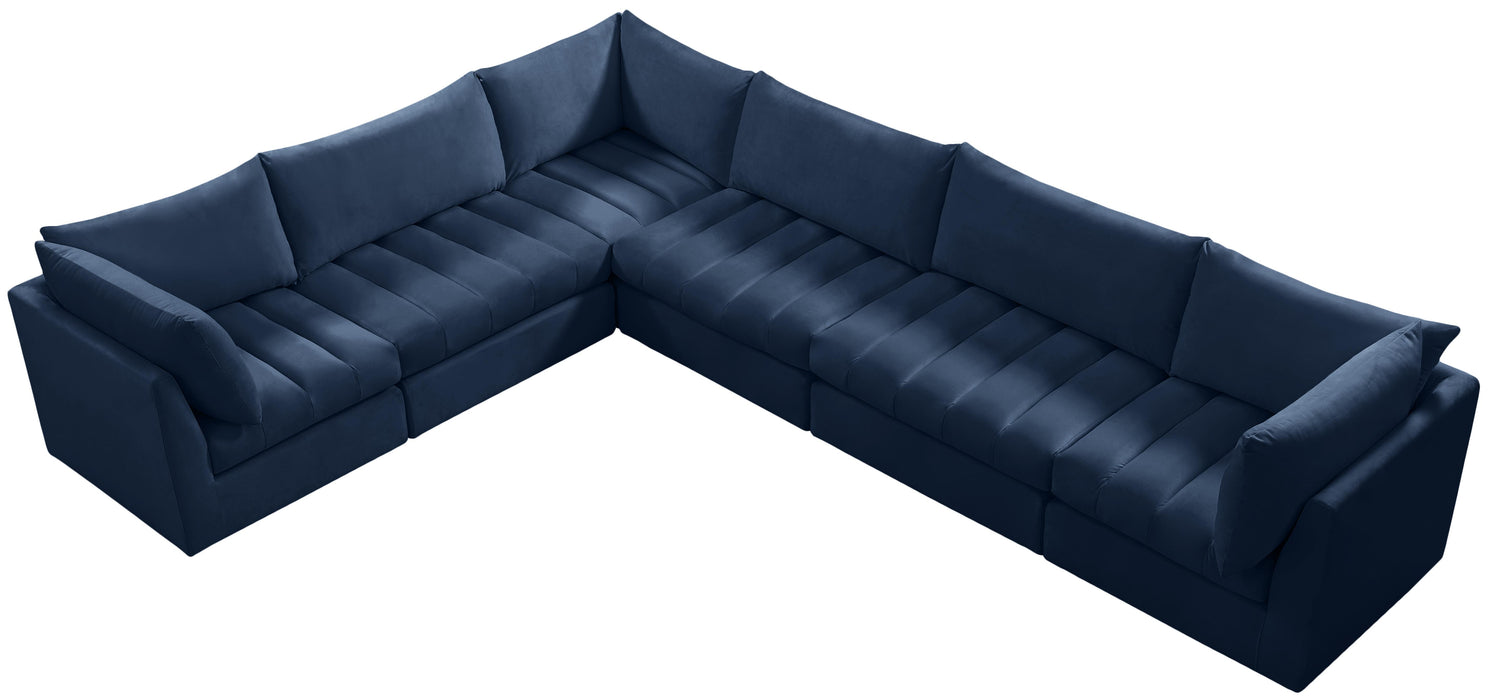 Jacob Navy Velvet Modular Sectional - Just Furniture (PA) - Multi Location