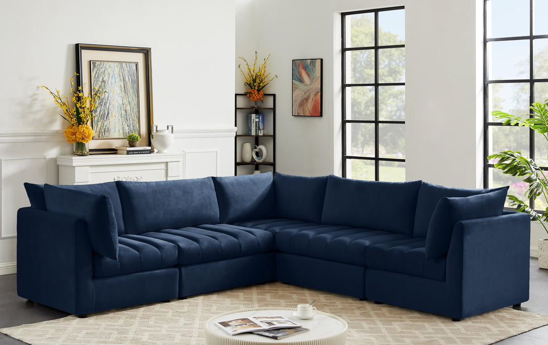 Jacob Navy Velvet Modular Sectional - Just Furniture (PA) - Multi Location