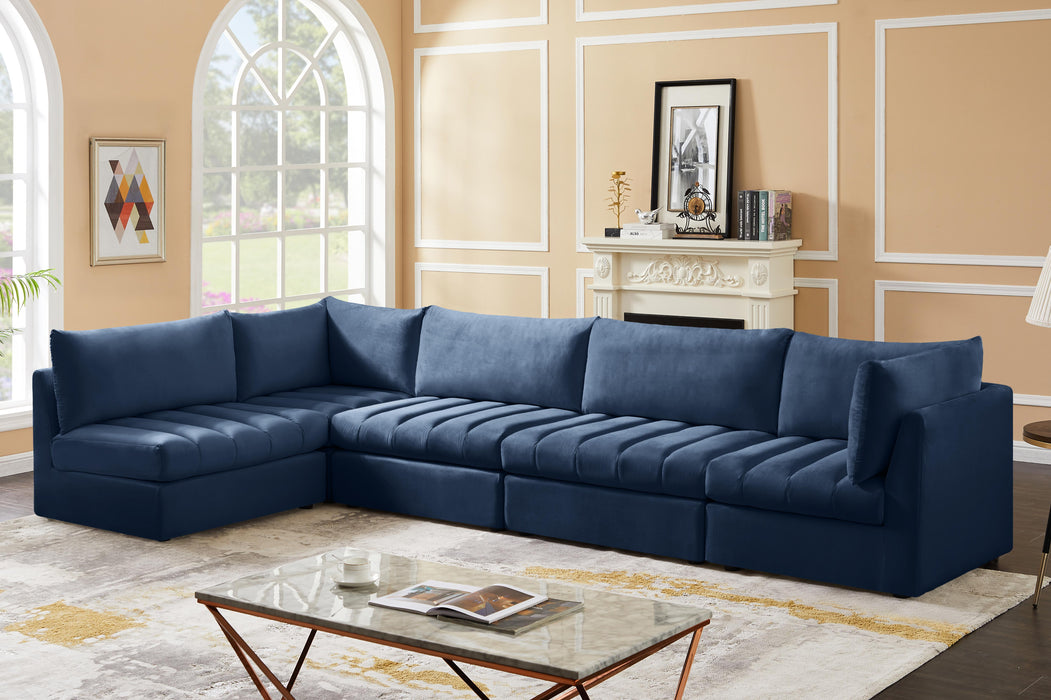 Jacob Navy Velvet Modular Sectional - Just Furniture (PA) - Multi Location