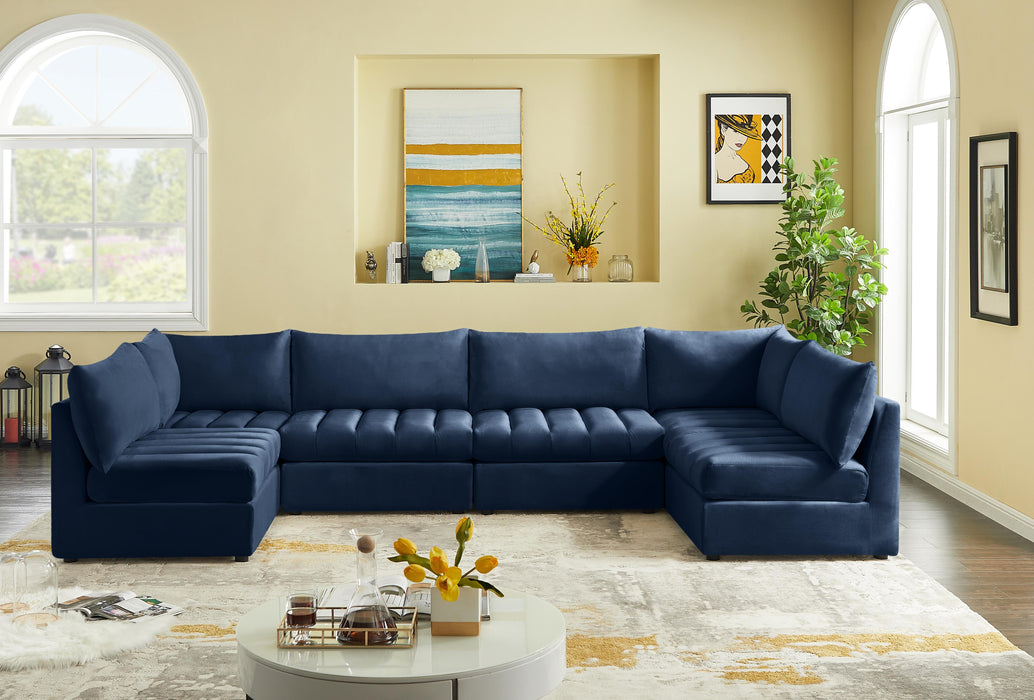 Jacob Navy Velvet Modular Sectional - Just Furniture (PA) - Multi Location
