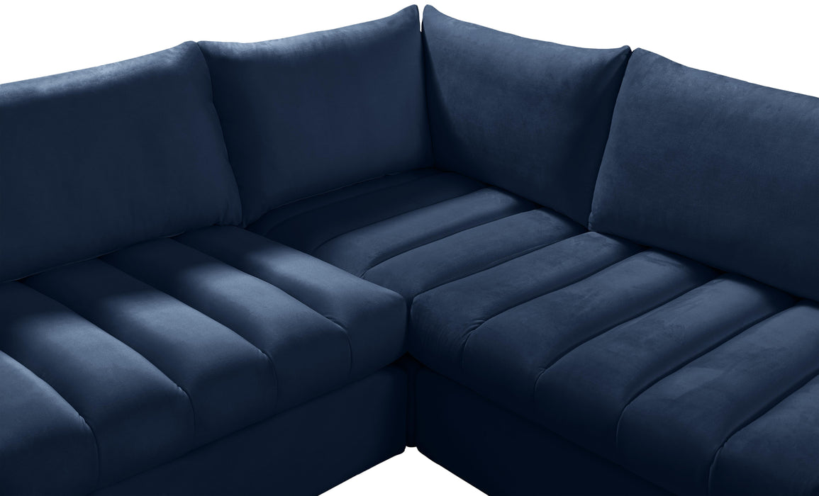 Jacob Navy Velvet Modular Sectional - Just Furniture (PA) - Multi Location