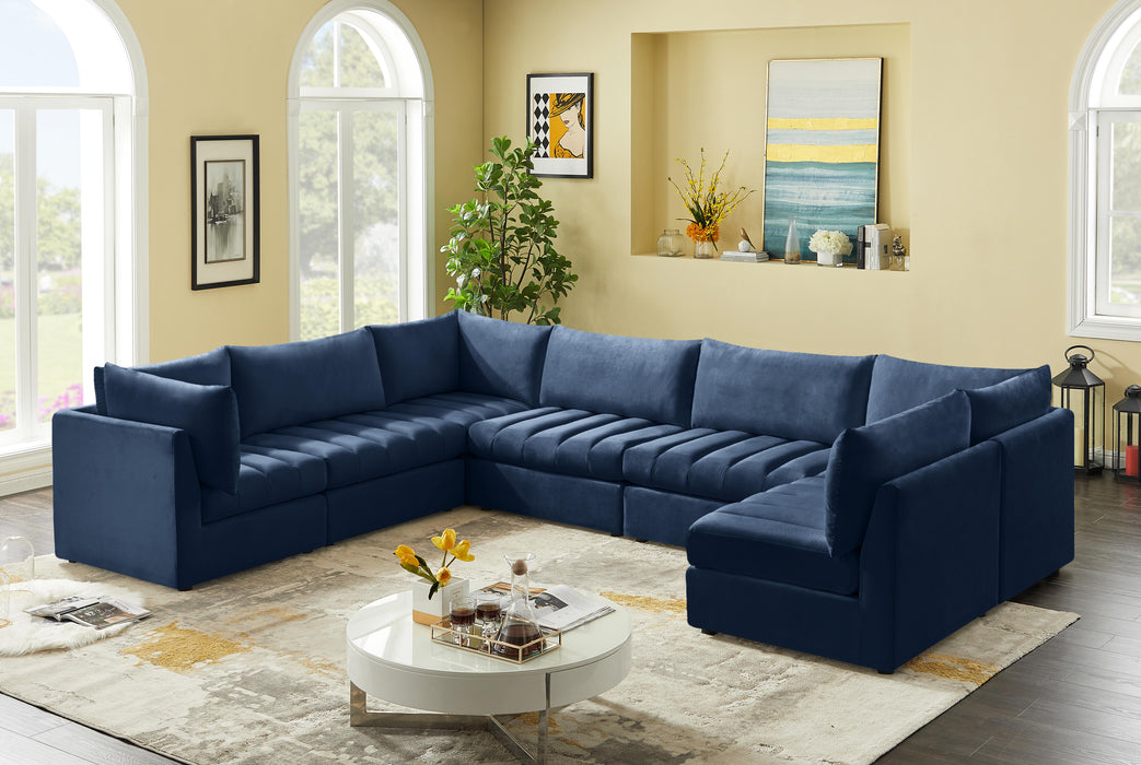 Jacob Navy Velvet Modular Sectional - Just Furniture (PA) - Multi Location