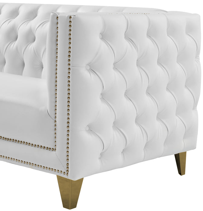 Michelle White Faux Leather Chair - Just Furniture (PA) - Multi Location
