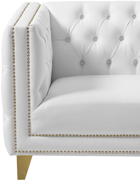 Michelle White Faux Leather Chair - Just Furniture (PA) - Multi Location