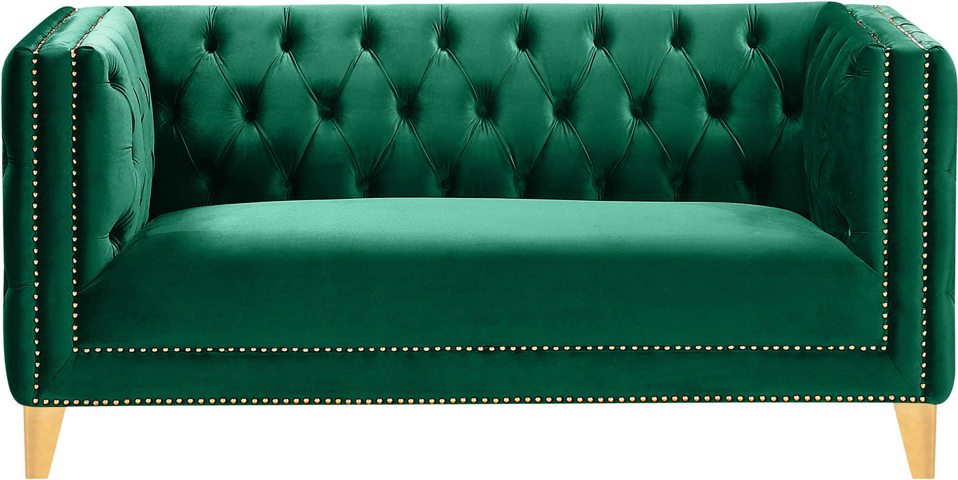 Michelle Green Velvet Loveseat - Just Furniture (PA) - Multi Location