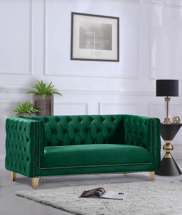 Michelle Green Velvet Loveseat - Just Furniture (PA) - Multi Location