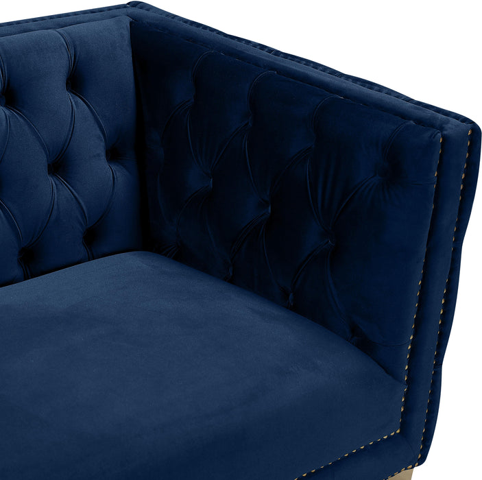 Michelle Navy Velvet Loveseat - Just Furniture (PA) - Multi Location