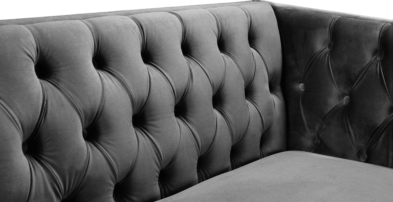 Michelle Grey Velvet Loveseat - Just Furniture (PA) - Multi Location