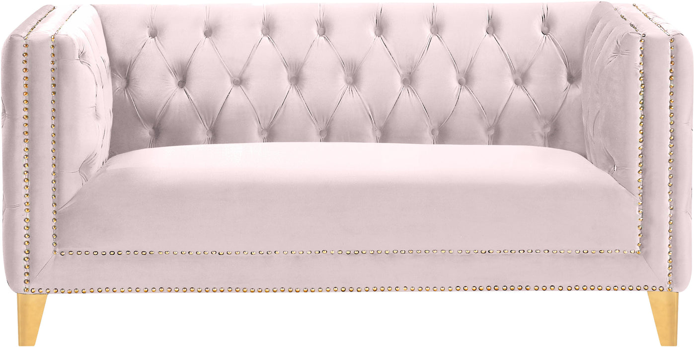 Michelle Pink Velvet Loveseat - Just Furniture (PA) - Multi Location