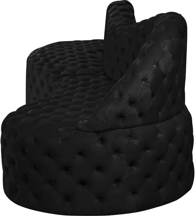 Royal Black Velvet 2pc. Sectional - Just Furniture (PA) - Multi Location
