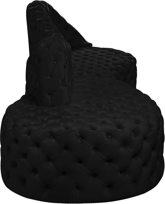 Royal Black Velvet 2pc. Sectional - Just Furniture (PA) - Multi Location