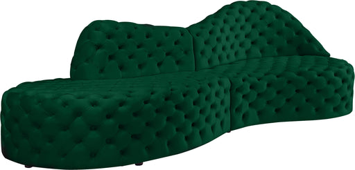 Royal Green Velvet 2pc. Sectional - Just Furniture (PA) - Multi Location