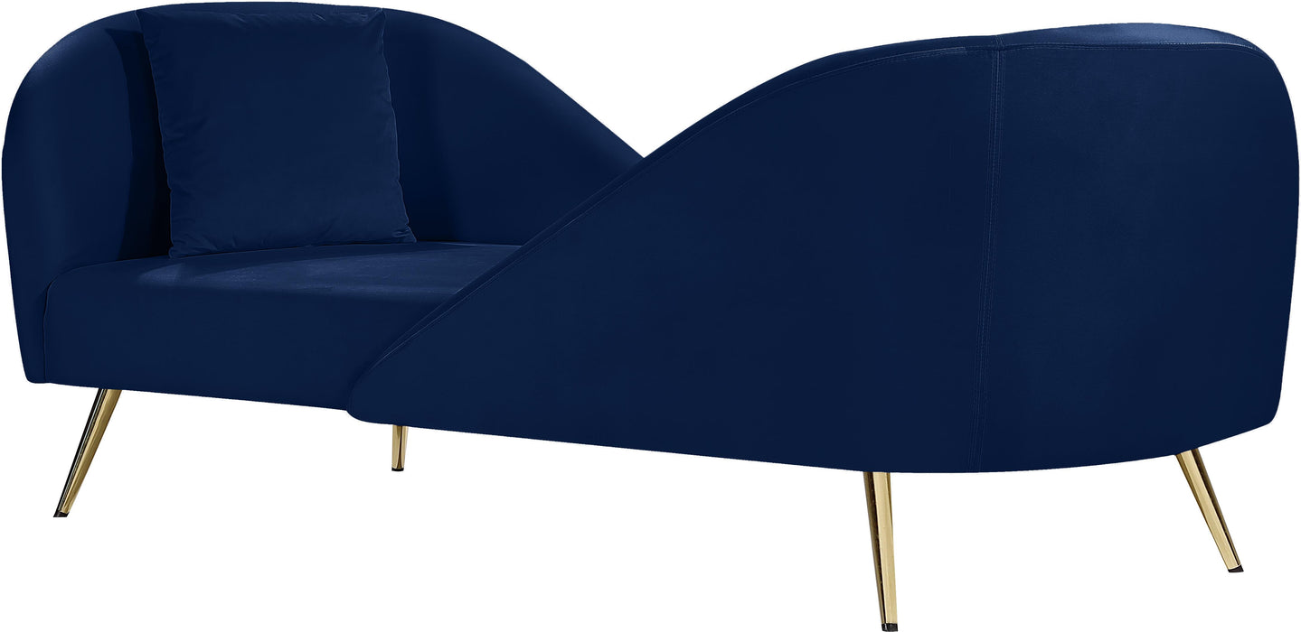 Nolan Navy Velvet Chaise - Just Furniture (PA) - Multi Location