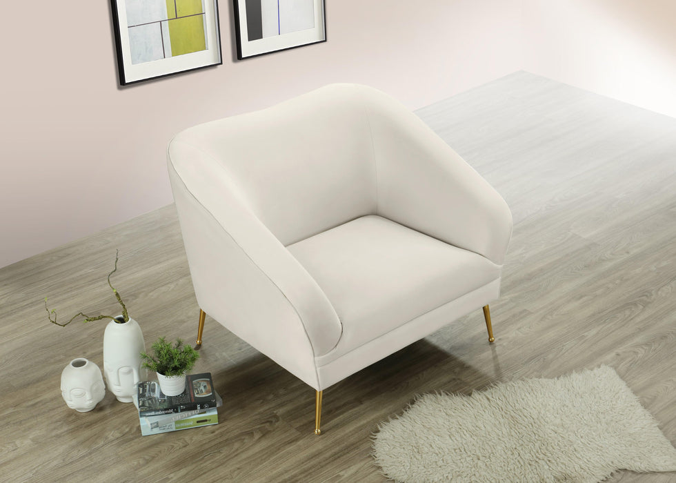 Hermosa Cream Velvet Chair - Just Furniture (PA) - Multi Location