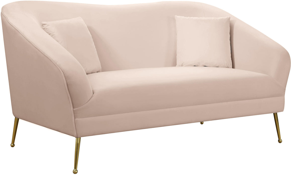 Hermosa Pink Velvet Loveseat - Just Furniture (PA) - Multi Location