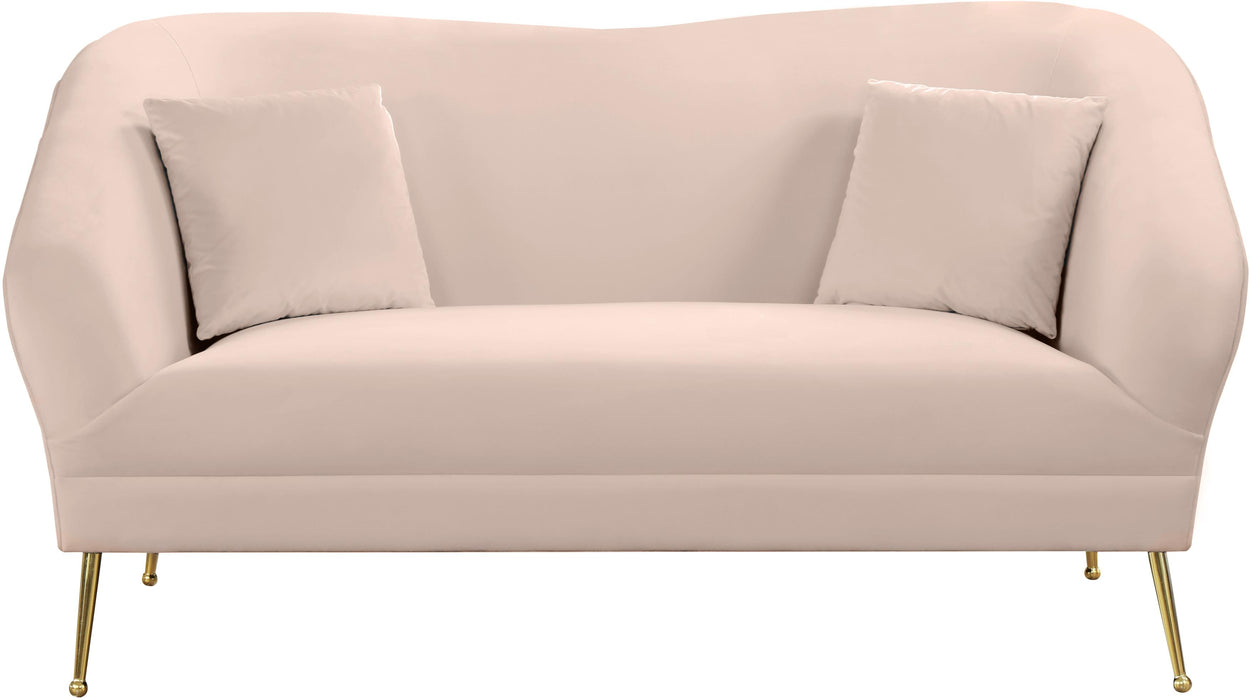 Hermosa Pink Velvet Loveseat - Just Furniture (PA) - Multi Location