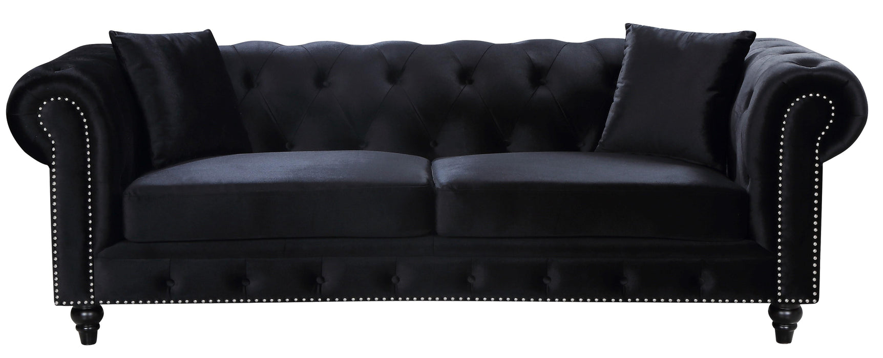 Chesterfield Black Velvet Sofa - Just Furniture (PA) - Multi Location