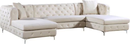 Gail Cream Velvet 3pc. Sectional - Just Furniture (PA) - Multi Location