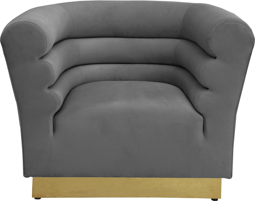 Bellini Grey Velvet Chair - Just Furniture (PA) - Multi Location