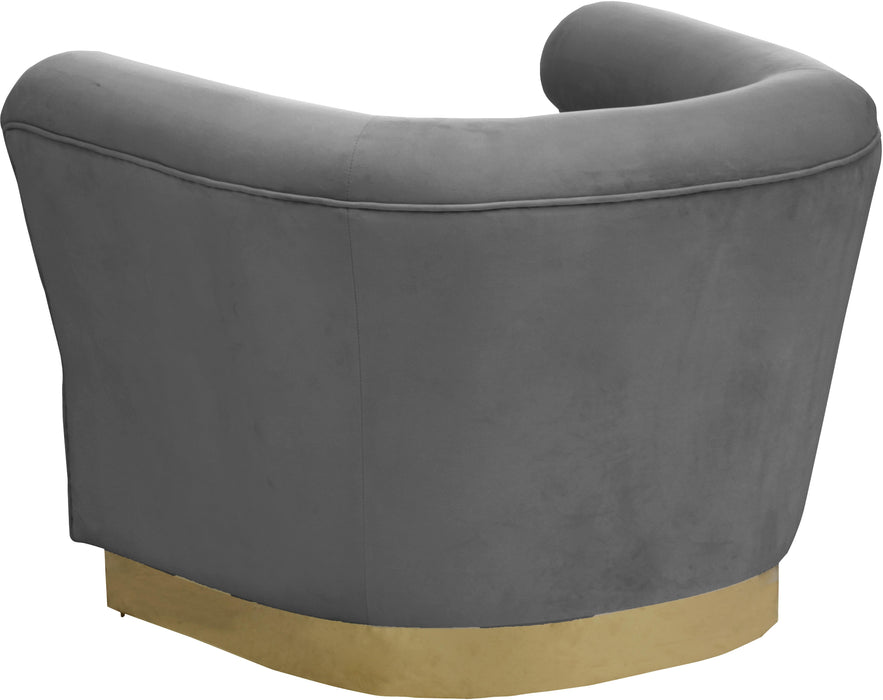 Bellini Grey Velvet Chair - Just Furniture (PA) - Multi Location