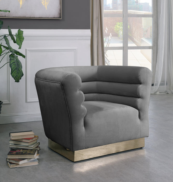 Bellini Grey Velvet Chair - Just Furniture (PA) - Multi Location