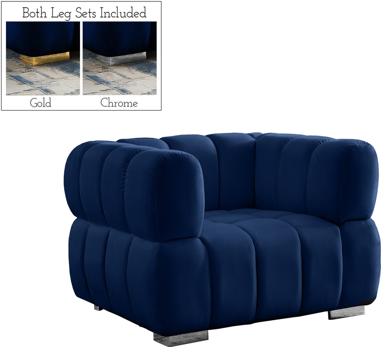 Gwen Navy Velvet Chair - Just Furniture (PA) - Multi Location