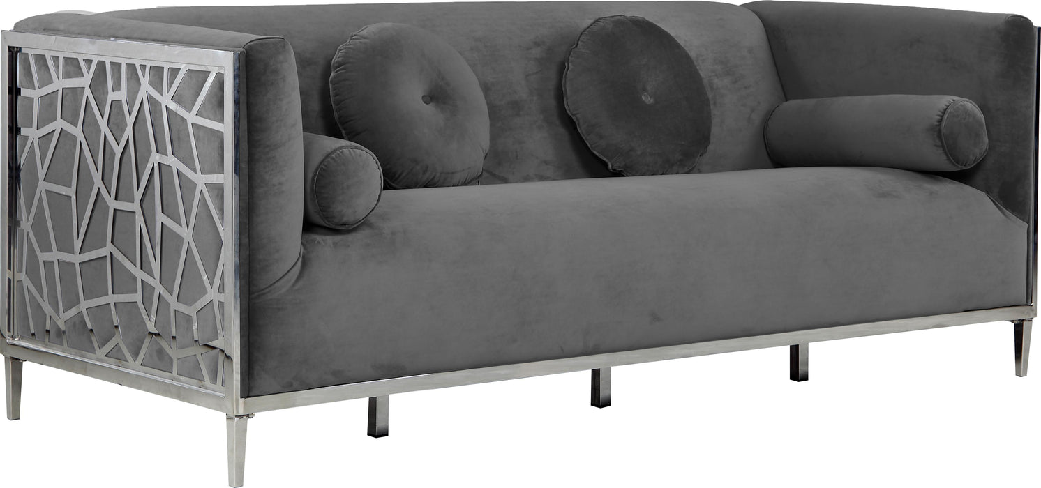 Opal Grey Velvet Sofa - Just Furniture (PA) - Multi Location