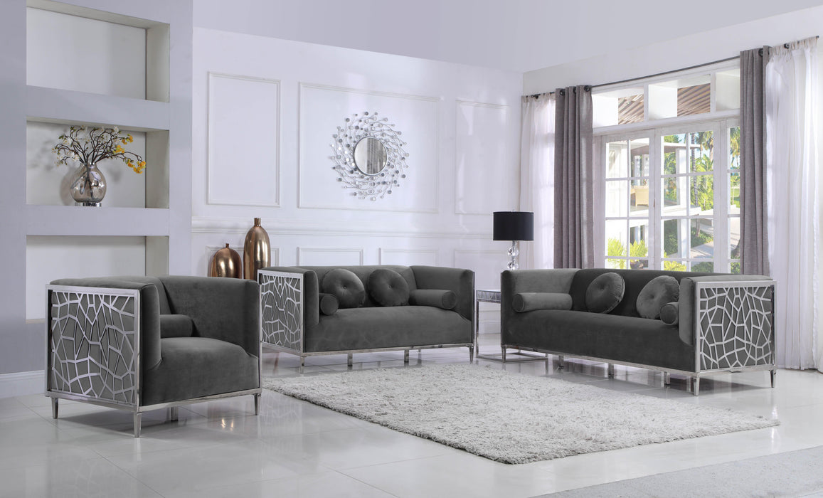 Opal Grey Velvet Sofa - Just Furniture (PA) - Multi Location