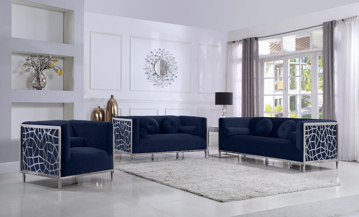 Opal Navy Velvet Sofa - Just Furniture (PA) - Multi Location