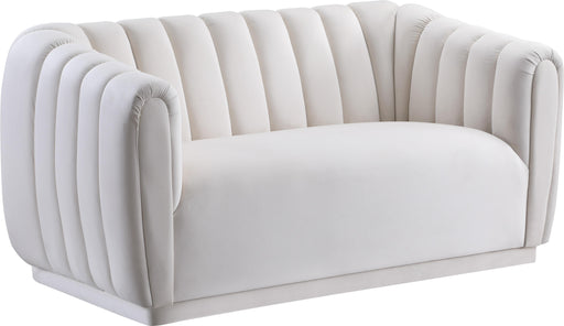 Dixie Cream Velvet Loveseat - Just Furniture (PA) - Multi Location