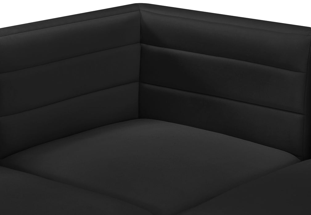 Quincy Black Velvet Modular Corner Chair - Just Furniture (PA) - Multi Location