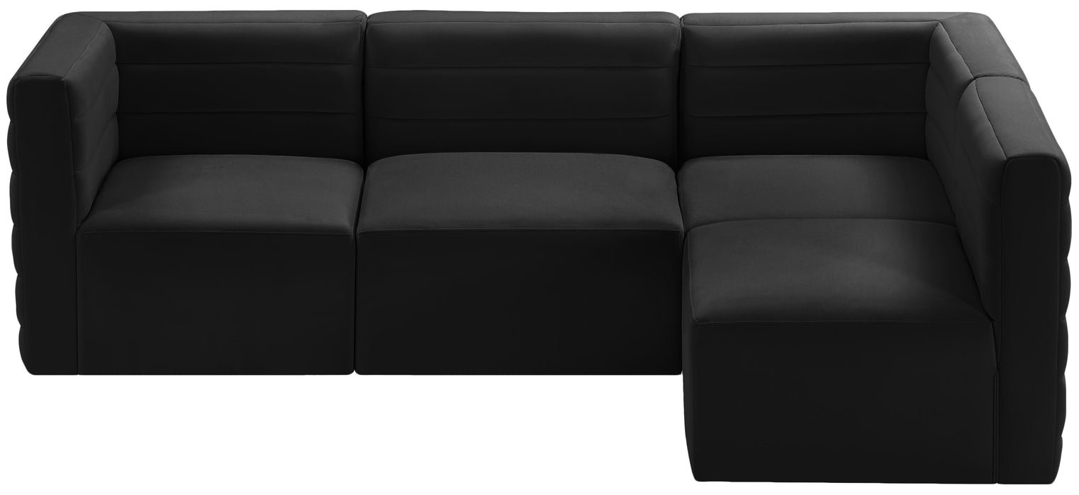 Quincy Black Velvet Modular Sectional - Just Furniture (PA) - Multi Location