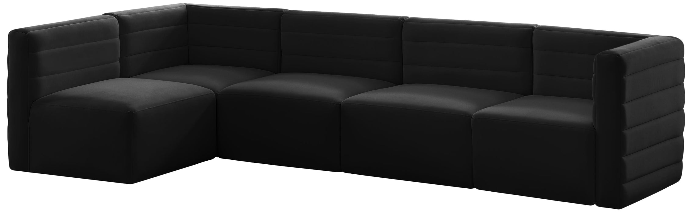 Quincy Black Velvet Modular Sectional - Just Furniture (PA) - Multi Location