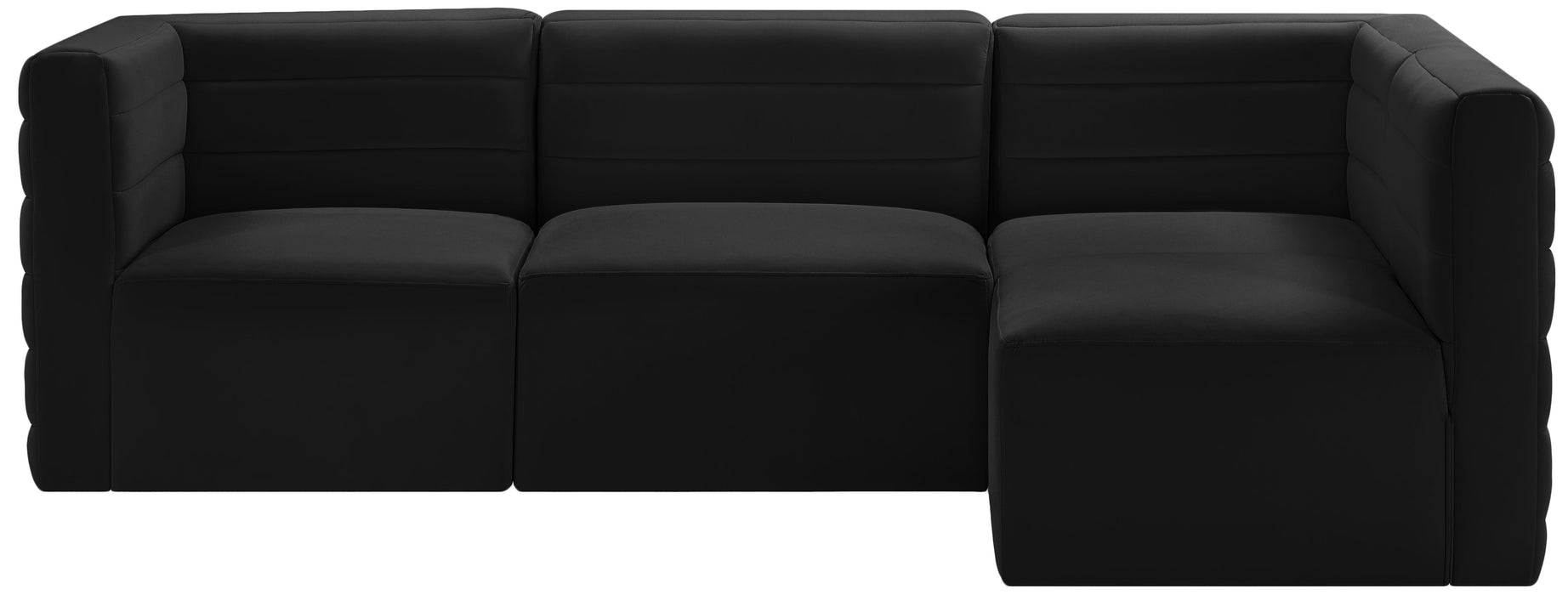 Quincy Black Velvet Modular Sectional - Just Furniture (PA) - Multi Location