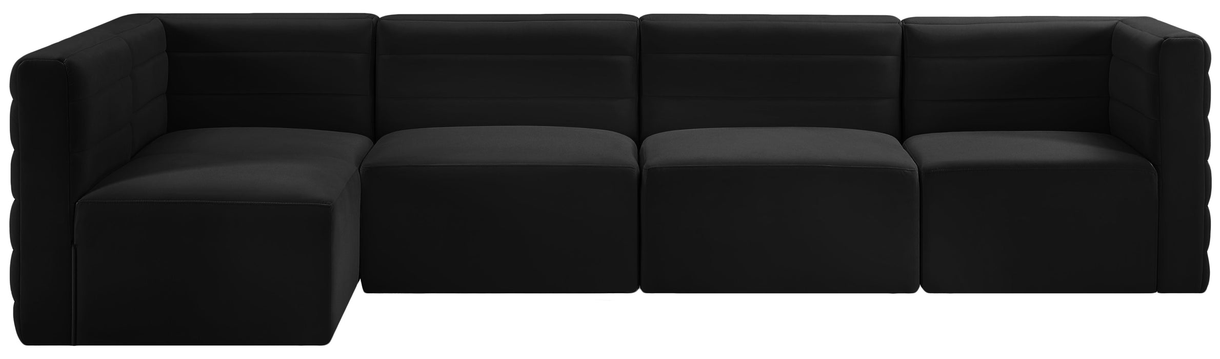 Quincy Black Velvet Modular Sectional - Just Furniture (PA) - Multi Location