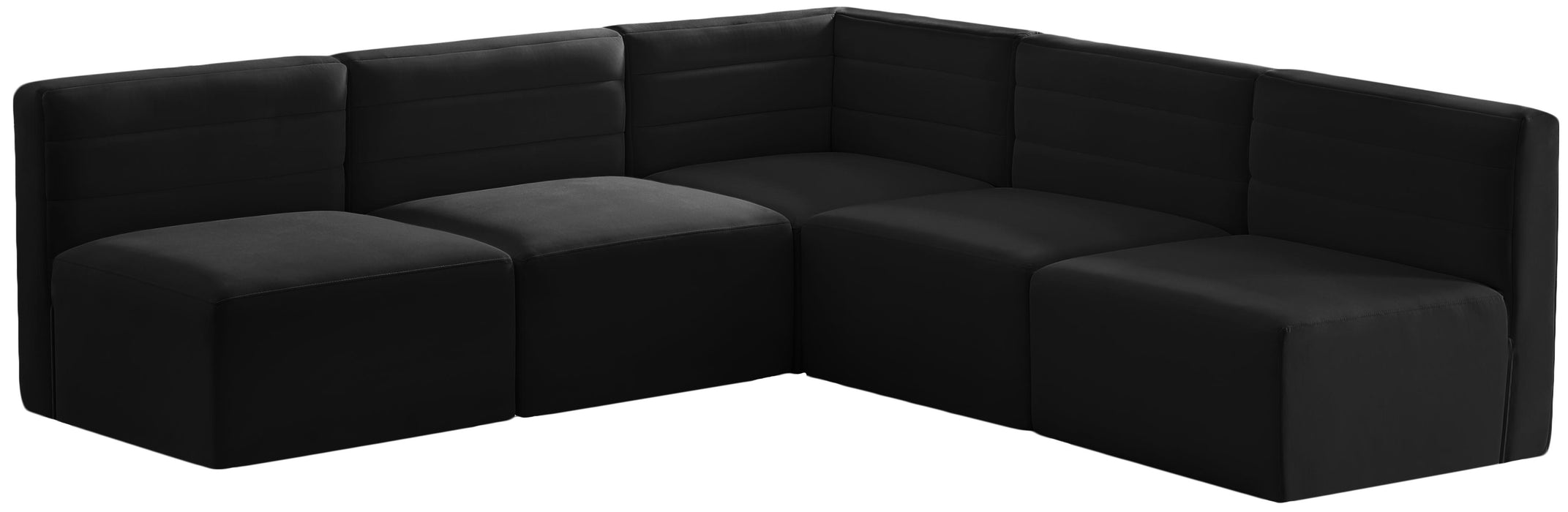 Quincy Black Velvet Modular Sectional - Just Furniture (PA) - Multi Location