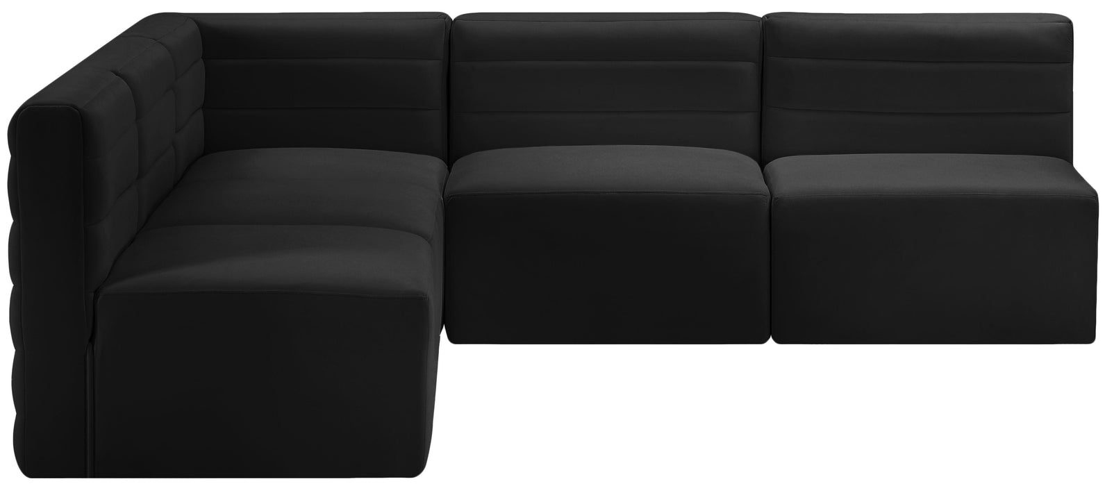 Quincy Black Velvet Modular Sectional - Just Furniture (PA) - Multi Location