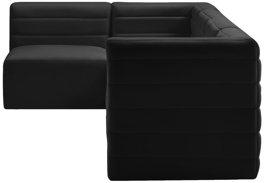 Quincy Black Velvet Modular Sectional - Just Furniture (PA) - Multi Location
