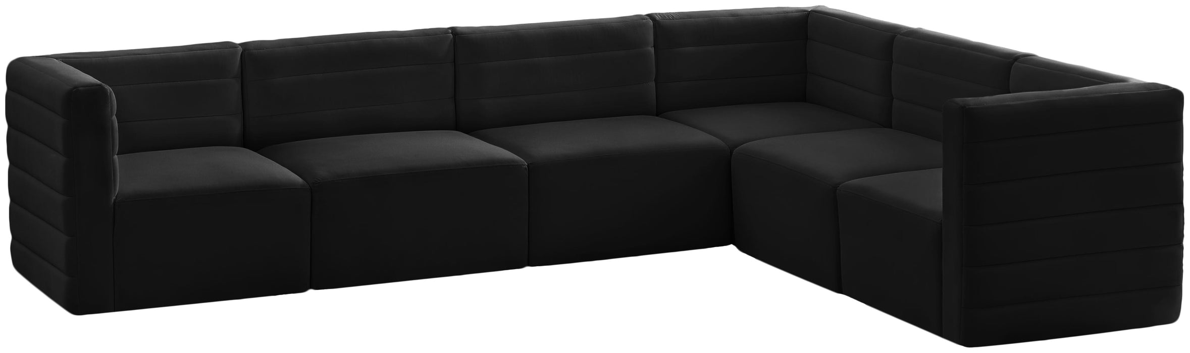 Quincy Black Velvet Modular Sectional - Just Furniture (PA) - Multi Location