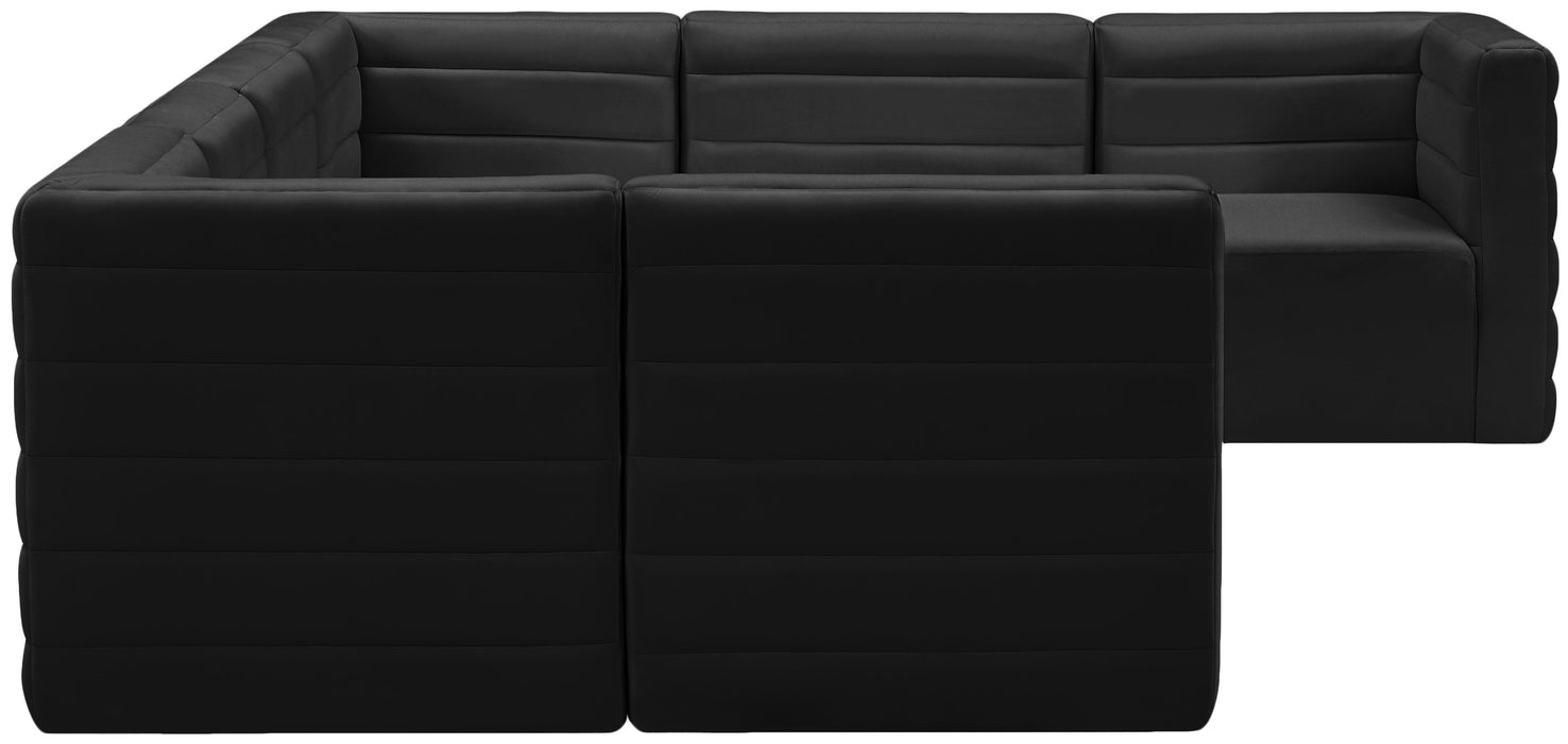 Quincy Black Velvet Modular Sectional - Just Furniture (PA) - Multi Location