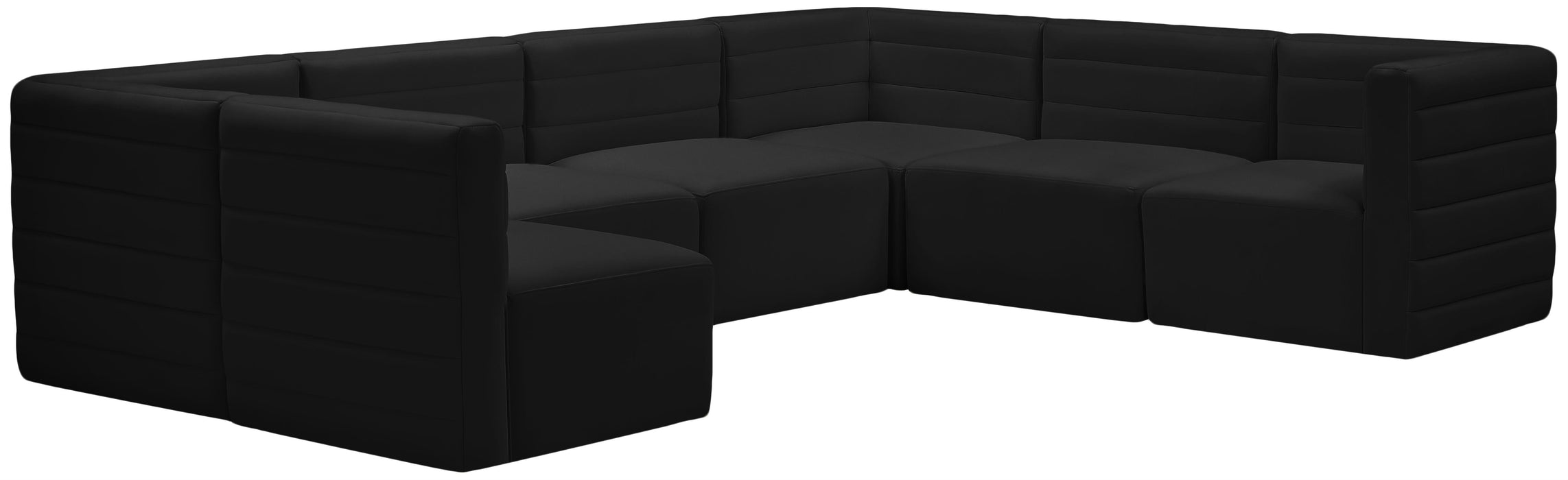Quincy Black Velvet Modular Sectional - Just Furniture (PA) - Multi Location