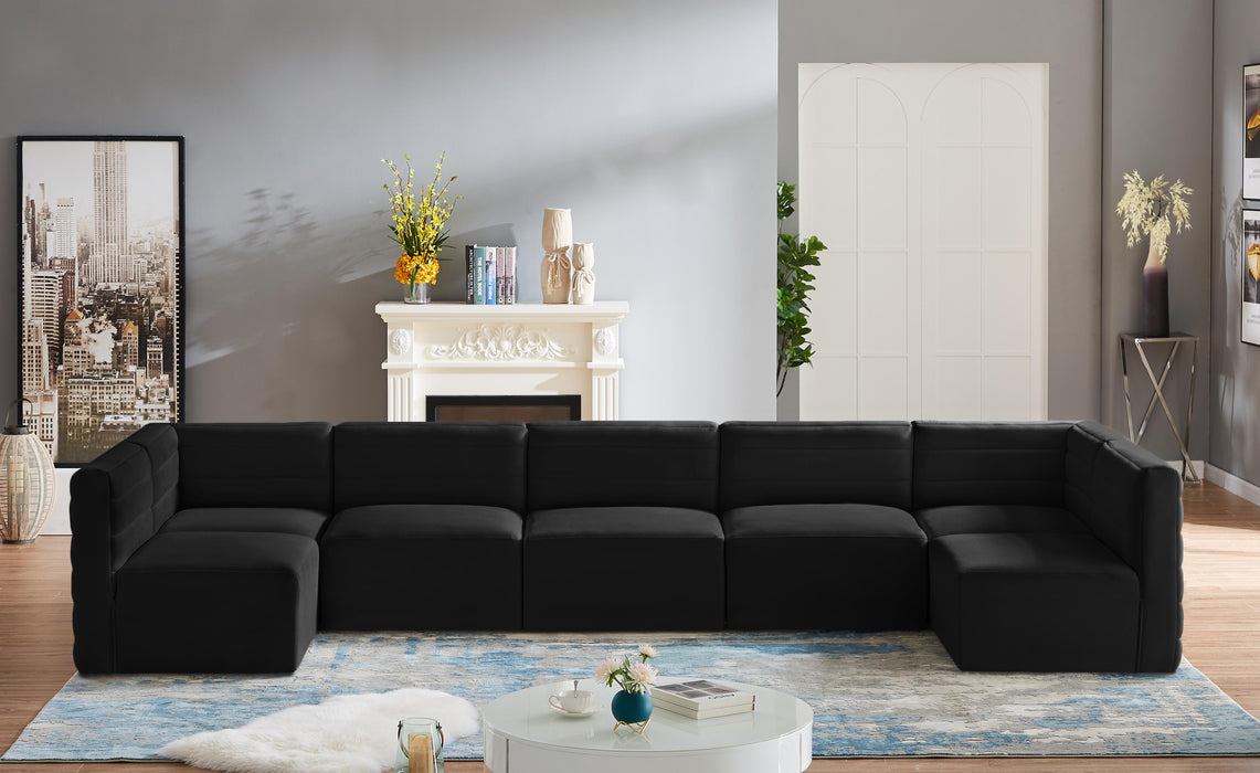 Quincy Black Velvet Modular Sectional - Just Furniture (PA) - Multi Location
