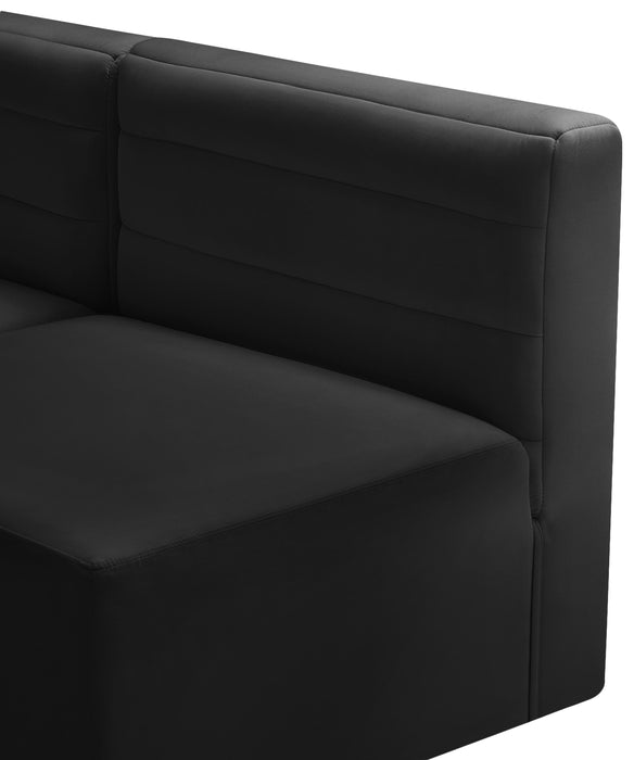 Quincy Black Velvet Modular Corner Chair - Just Furniture (PA) - Multi Location