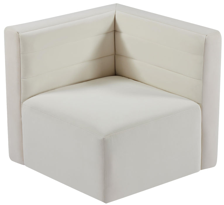 Quincy Cream Velvet Modular Corner Chair - Just Furniture (PA) - Multi Location